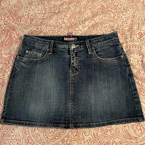 Denim mini skirt